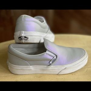 Iridescent Vans kids shoes.  US kids size 1.5